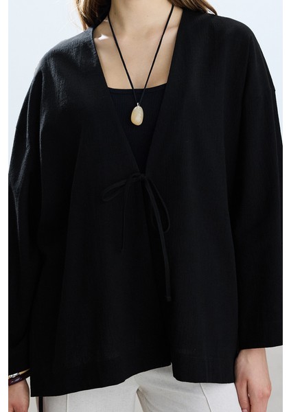 Siyah Dokulu Kimono modelleri
