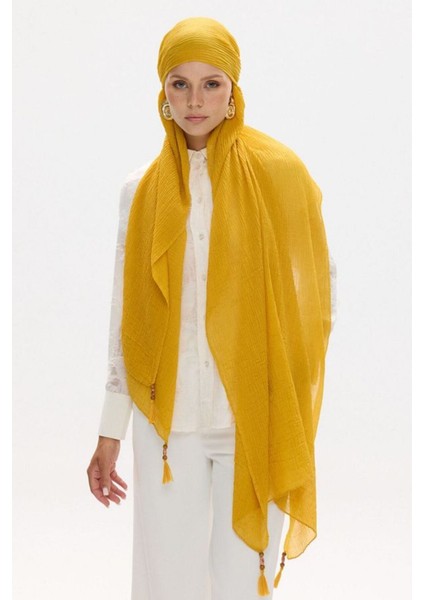 Freya Müslin Ihlamur Püsküllü Bürümcük Pamuklu Şal fırsatları