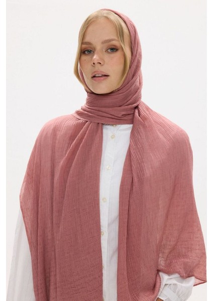 Freya Müslin Gül Kurusu Püsküllü Bürümcük Pamuklu Şal modelleri