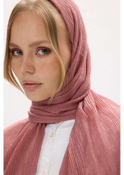 Freya Müslin Gül Kurusu Püsküllü Bürümcük Pamuklu Şal indirimleri