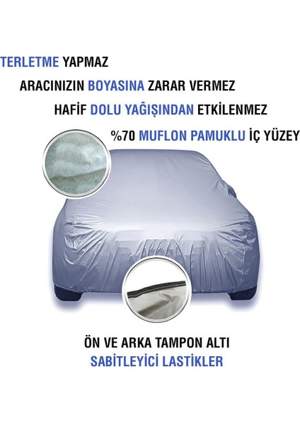 Coptiauto Volvo XC60 Uyumlu Branda Lüks %70 Müflonlu Doludan Etkilenmez NO:4A modelleri