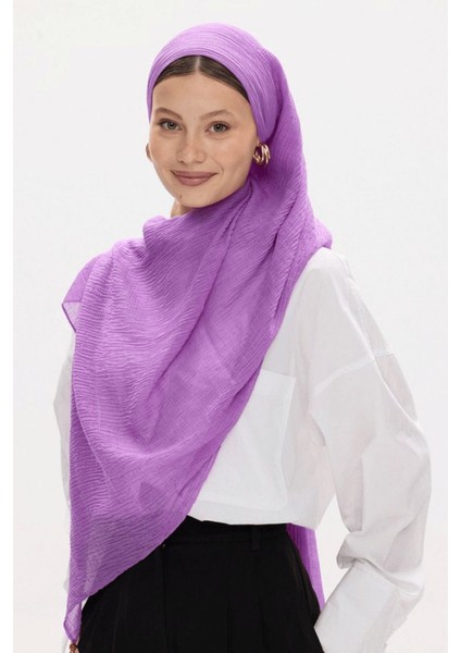 Freya Müslin Fuşya Püsküllü Bürümcük Pamuklu Şal