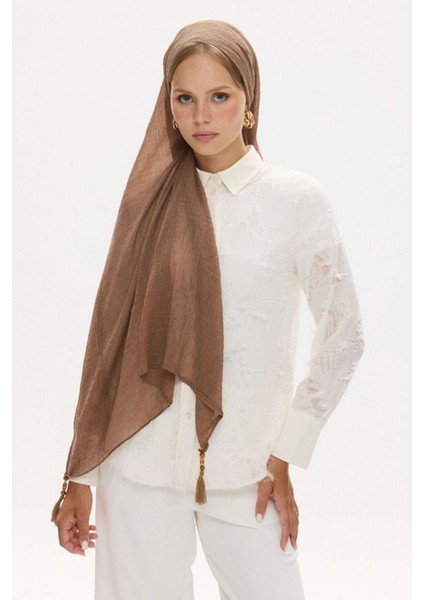 Freya Müslin Vizon Püsküllü Bürümcük Pamuklu Şal fiyatları