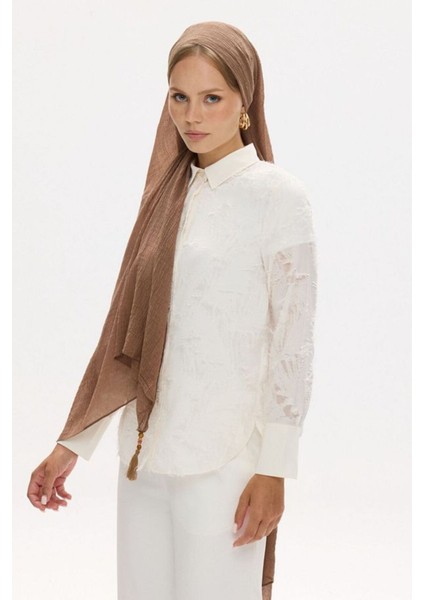 Freya Müslin Vizon Püsküllü Bürümcük Pamuklu Şal modelleri