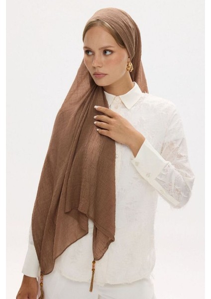 Freya Müslin Vizon Püsküllü Bürümcük Pamuklu Şal fırsatları
