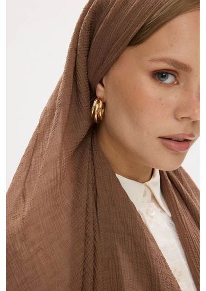 Freya Müslin Vizon Püsküllü Bürümcük Pamuklu Şal