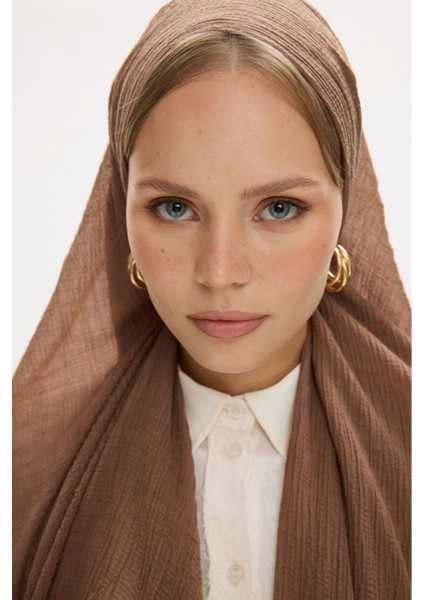 Freya Müslin Vizon Püsküllü Bürümcük Pamuklu Şal