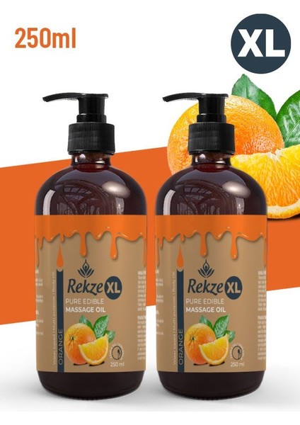 Masaj Yagı 2 Adet Portakal Aromalı Yenilebilir Büyük Boy Etkili Masaj YAĞI250