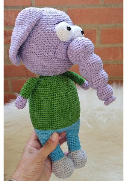 Amigurumi Uyku Arkadaşı Fil Necati Organik Oyuncak