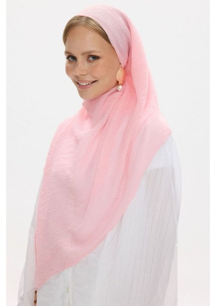 Freya Müslin Püsküllü Toz Pembe Bürümcük Pamuklu Şal fiyatları
