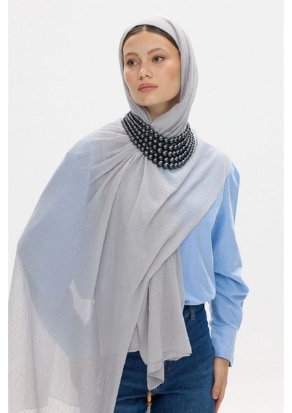 Freya Müslin Taş Püsküllü Bürümcük Pamuklu Şal