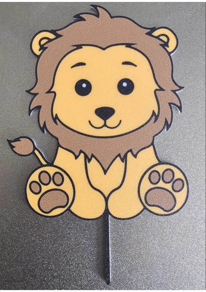 Aslan Pasta Süsü Çocuk Doğum Günü Baby Shower Safari Konsept Masa Aksesuarı Süsleme