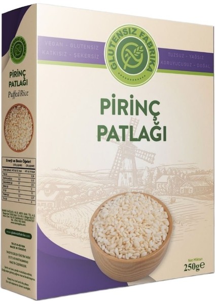 Pirinç Patlağı Sade 250 g (Glutensiz & Vegan)