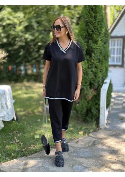 Büyük Beden Yandan Yırtmaçlı Konfor Modeli Rahat Ikili Takım Pantolonlu Tunik 2'li Şık Alt-Üst Takım modelleri