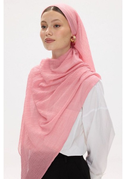 Freya Müslin Şeker Pembe Püsküllü Bürümcük Pamuklu Şal fiyatları