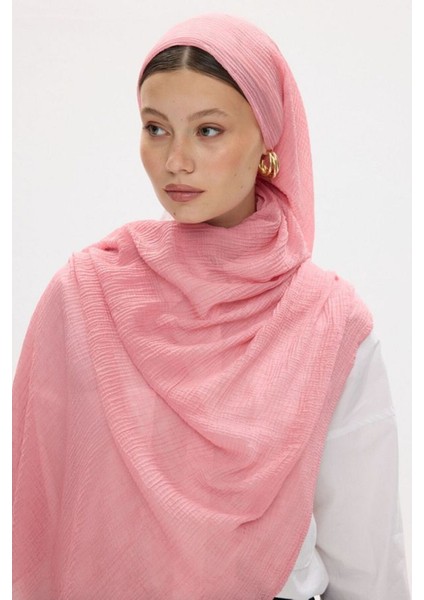 Freya Müslin Şeker Pembe Püsküllü Bürümcük Pamuklu Şal fırsatları
