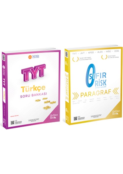 Üçdörtbeş 2026 Tyt Türkçe Soru ve Sıfır Risk Paragraf Soru 2 Li Set fiyatları