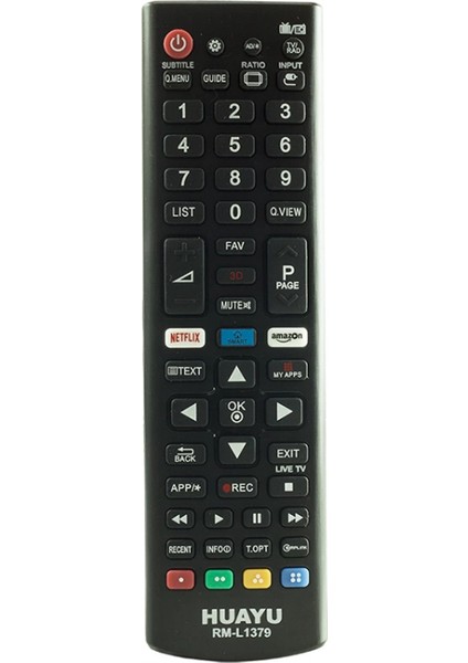 Huayu Kl RM-L1379 Lg 3D Netflıx-Amazon Smart Tuşlu Lcd-Led Tv Kumanda Blisterli (4887)