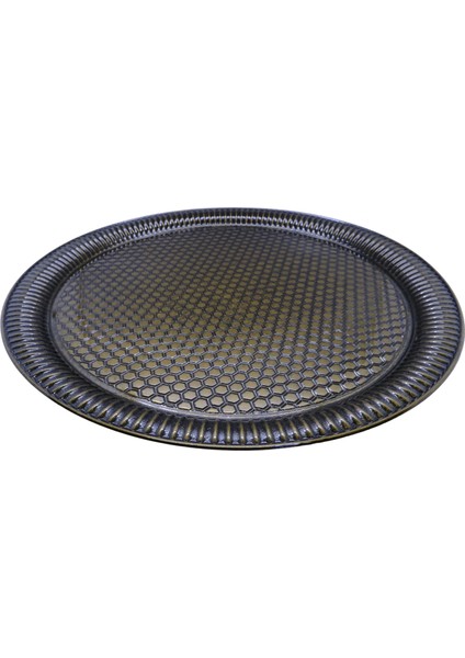 30 cm Şık Metal Döküm Tepsi - Zarif ve Dayanıklı Sunum Tepsisi (Rastgele Renk) fiyatları