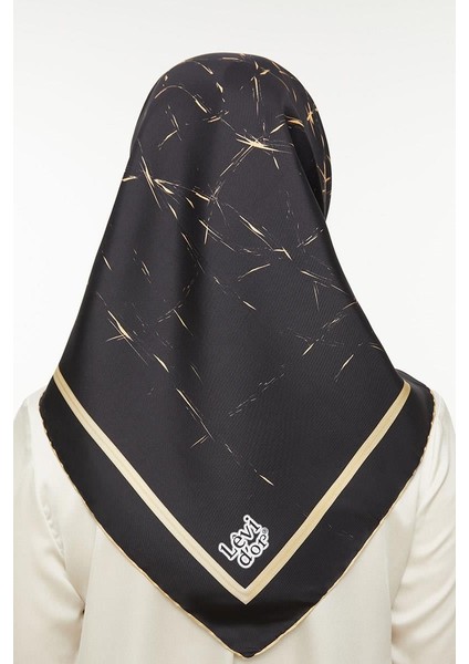 Twill Ipek Eşarp Siyah, Gold fırsatları