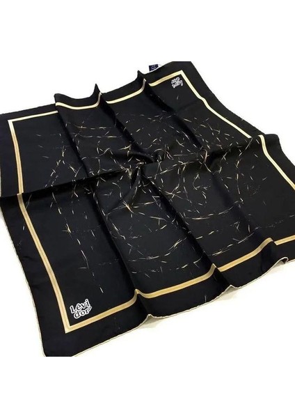 Twill Ipek Eşarp Siyah, Gold indirimleri