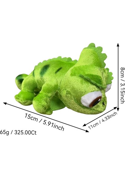Renk Değiştiren Kertenkele Peluş Bebek Otur Omuz Askısı Disk Taban Bukalemun Yeşil Kertenkele Ragdoll Bebekler (Yurt Dışından)