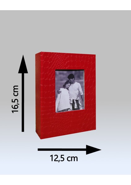 10x15 cm 100’lük Deri Fotoğraf Albümü Kırmızı modelleri