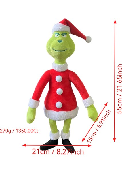 Noel Canavarı Grinch Peluş Oyuncaklar Yeşil Canavar Grinch Çocuk Çizgi Film Bebekleri Bebekler (Yurt Dışından)