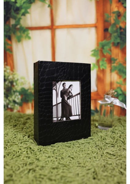 10x15 cm 100’lük Deri Fotoğraf Albümü Siyah