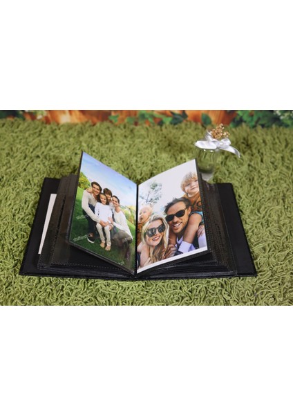 10x15 cm 100’lük Deri Fotoğraf Albümü Siyah modelleri