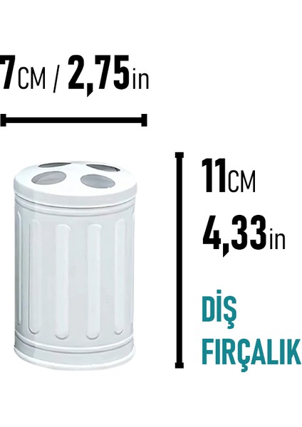 Vintage 4'lü Çöp Kovası Banyo Seti Çizgili indirimleri