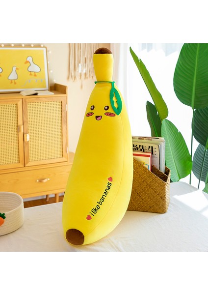 Yumuşak Muz Peluş Oyuncak Simülasyon Meyve Çocuk Büyük Bebek Bezi (Yurt Dışından)