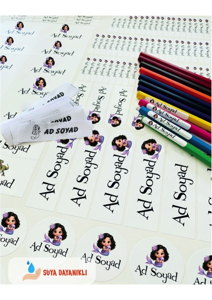 Okul Etiketi Sticker Kıyafet Etiketi