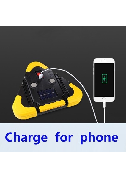 Güneş Enerjili Şarjlı Çok Fonksiyonlu Araç Reflektör 4 Mod Güçlü Aydınlatma Powerbank Özellikli fiyatları