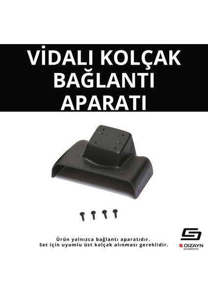 S-Dizayn Ford Focus 3 Abs Vidalı Kol Dayama Kolçak Alt Adaptör 2011-2014 A+Kalite