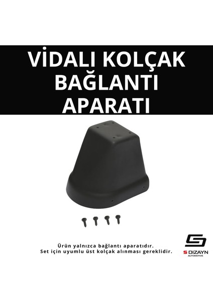 S-Dizayn Opel Corsa C Abs Vidalı Kol Dayama Kolçak Alt Adaptör 2001-2011 A+Kalite