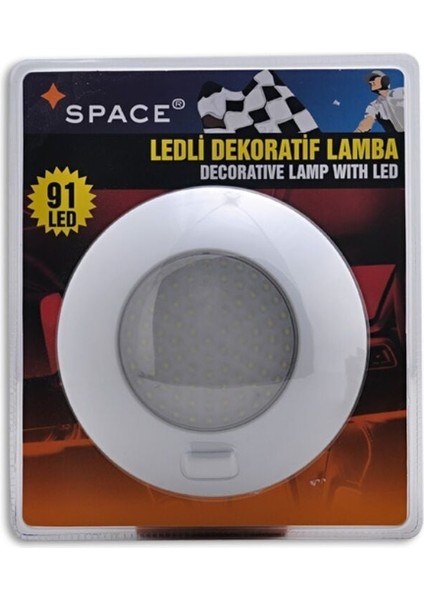 Space Ledli Dekoratif Tavan Lambası (91LED) Yuvarlak 24V / LAAK122-1-24