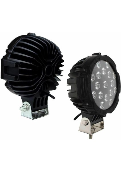 Off Road Sis Lambası Siyah 16 cm Yuvarlak 17 LED 1 Adet fiyatları
