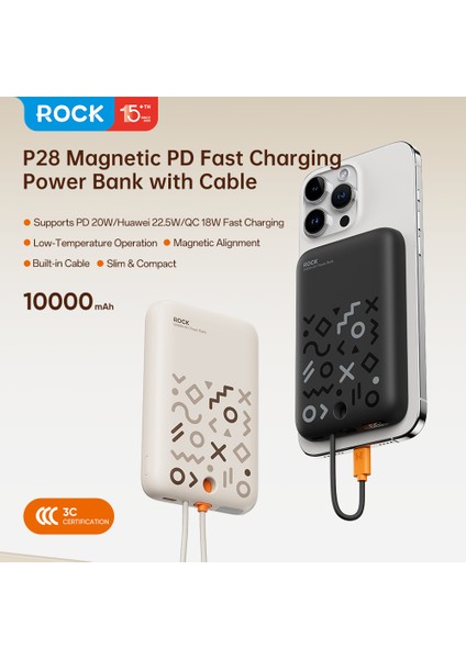 P28 10.000 Mah 20W Magsafe Kablosuz Powerbank ( Dijital Gösterge )