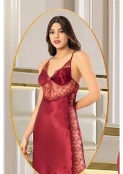 1005 Kadın Bordo Çeyizlik Dantelli Saten 6 Lı Takım fiyatları