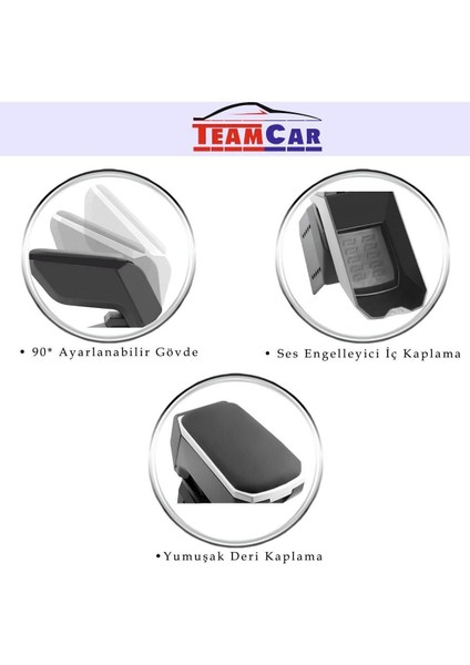 Volkswagen Caddy 2005-2011 ile Uyumlu Araca Özel Kol Dayama Sürgülü Kolçak Lüks Siyah fiyatları