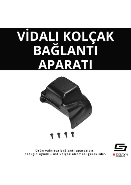 S-Dizayn Nissan Juke Abs Vidalı Kol Dayama Kolçak Alt Adaptör 2010 Üzeri A+Kalite