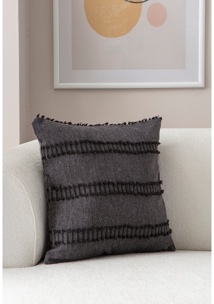 Ray Desenli Punch Işlemeli Keten Kırlent Kılıfı 43X43CM, Dekoratif Kırlent Kılıfı fiyatları