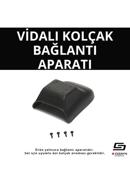 S-Dizayn Peugeot 208 Abs Vidalı Kol Dayama Kolçak Alt Adaptör 2012-2019 A+Kalite