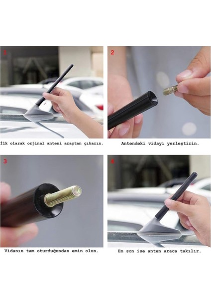 Kia Ceed Karbon Fiber Anten Çubuğu Siyah fiyatları
