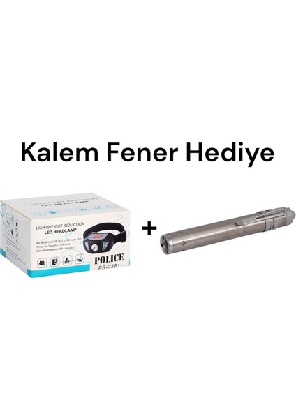 PS-2361 USB Şarjlı Sensörlü Kafa Feneri Doktor Feneri Hediyeli