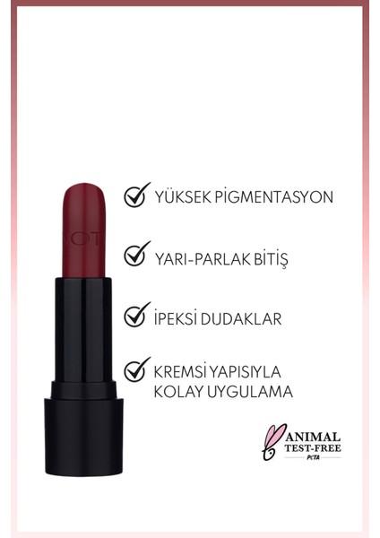 Deep Impact Lipstick 15 Why Not Red Kremsi Dokulu Yarı Parlak Ruj - Kırmızı fiyatları