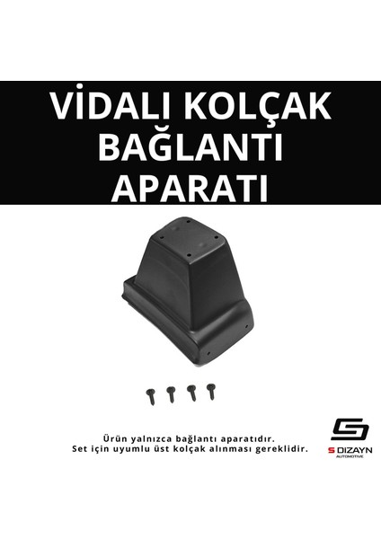 S-Dizayn Ford Connect Abs Vidalı Kol Dayama Kolçak Alt Adaptör 2009-2014 A+Kalite