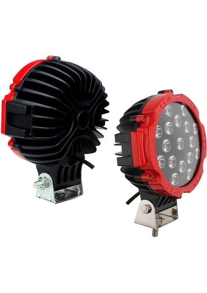Off Road Sis Lambası Kırmızı 16 cm Yuvarlak 17 LED 2 Adet fiyatları