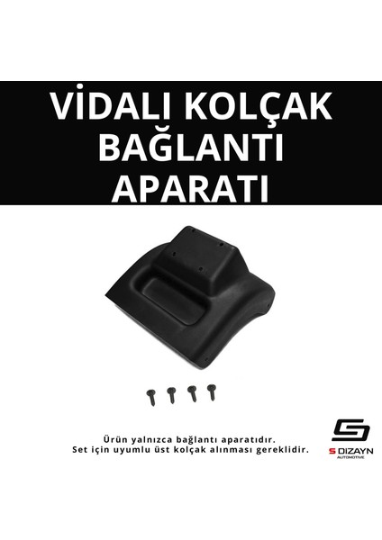 S-Dizayn Ford Focus 2 Abs Vidalı Kol Dayama Kolçak Alt Adaptör 2005-2011 A+Kalite